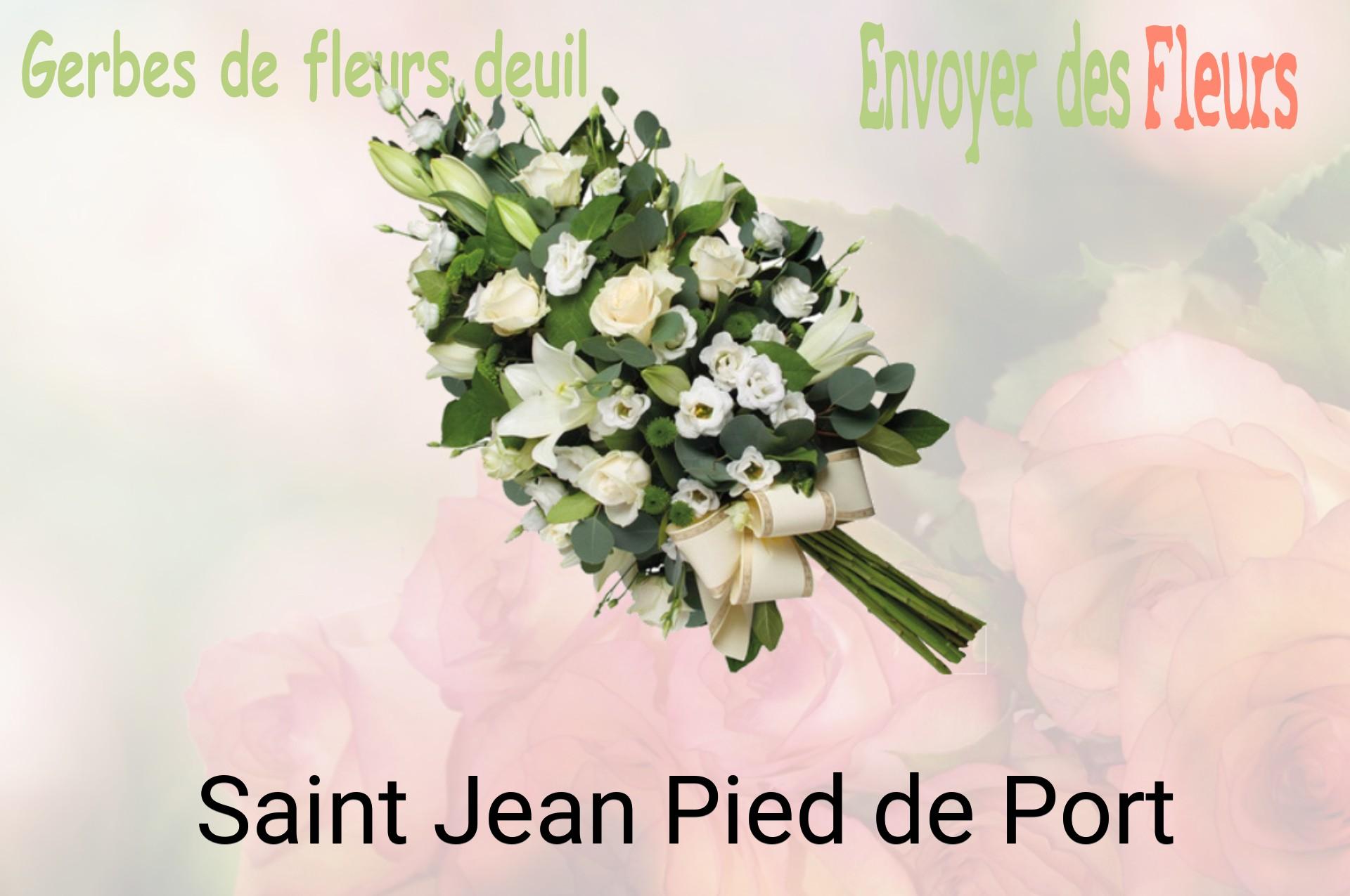 Gerbe de fleurs de deuil livrée à Saint-Jean-Pied-de-Port